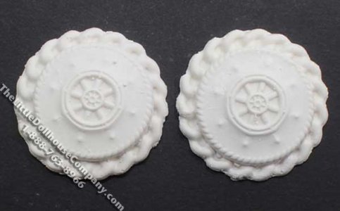 (image for) Dollhouse Scale Model Round Ceiling Medallions (2/pk)