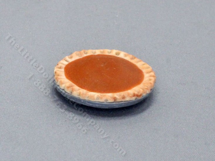 (image for) Handmade Miniature Pumpkin Pie for Dollhouses
