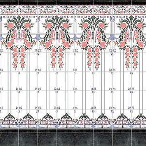 (image for) Dollhouse Scale Model Modernist (Art Nouveau) Wall Tiles