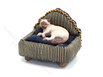 (image for) Miniature Siamese Cat on a Bed by Karl Blindheim
