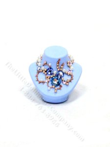 (image for) Pink Pearl and Blue Necklace by Sun Lemmens