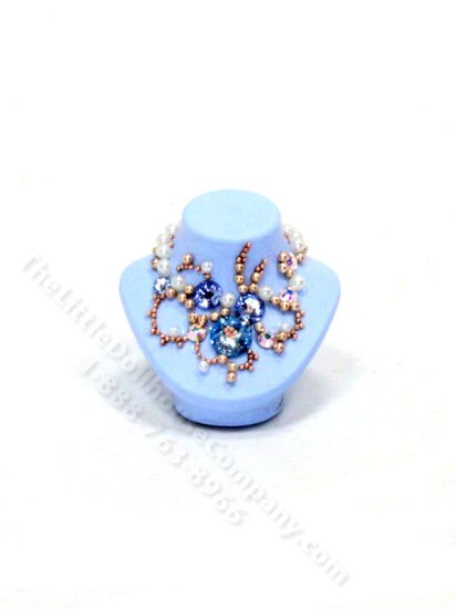 (image for) Pink Pearl and Blue Necklace by Sun Lemmens