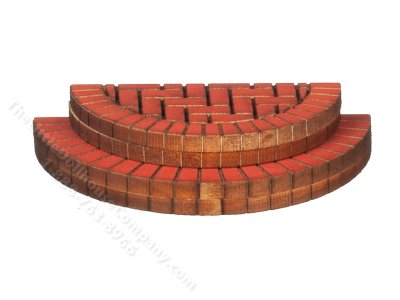 (image for) Miniature Double Brick Steps for Dollhouses - Round