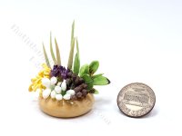 (image for) Vintage Miniature Succulent Floral Arrangement for Dollhouses