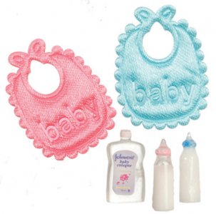 (image for) Miniature Five Piece Baby Set for Dollhouses