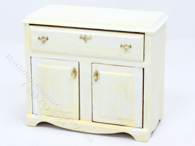 (image for) Miniature White Commode for Dollhouses