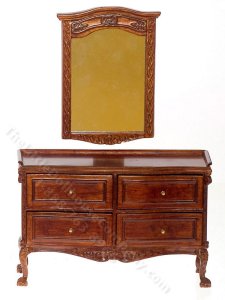 (image for) Miniature Chateau Lorraine Mirror Dresser for Dollhouses