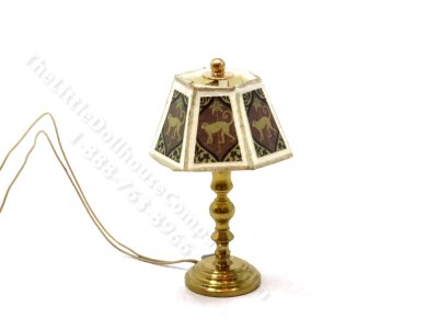 (image for) Miniature 12v Medium Table Lamp for Dollhouses - Monkeys