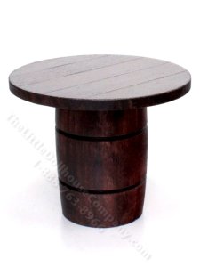(image for) Miniature Round Barrel Bar Table for Dollhouses