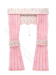 (image for) Miniature Pink Peter Rabbit Nursery Curtains with Mock Blinds by Jane Timms for Dollhouses
