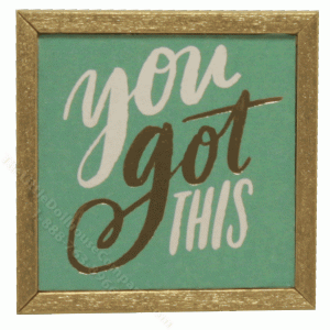 (image for) Miniature Square 'You Got This' Print on Wood Panel