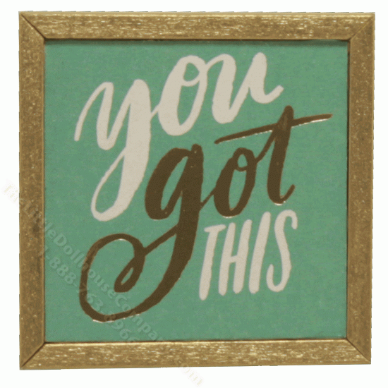 (image for) Miniature Square 'You Got This' Print on Wood Panel