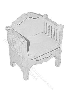 (image for) 1:48 Scale Miniature Slatted Chair Kit