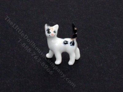 (image for) Miniature Standing Calico Cat Statuette for Dollhouses