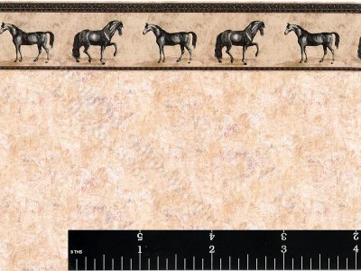 (image for) Beige Horse Pattern Miniature Wallpaper for Dollhouses
