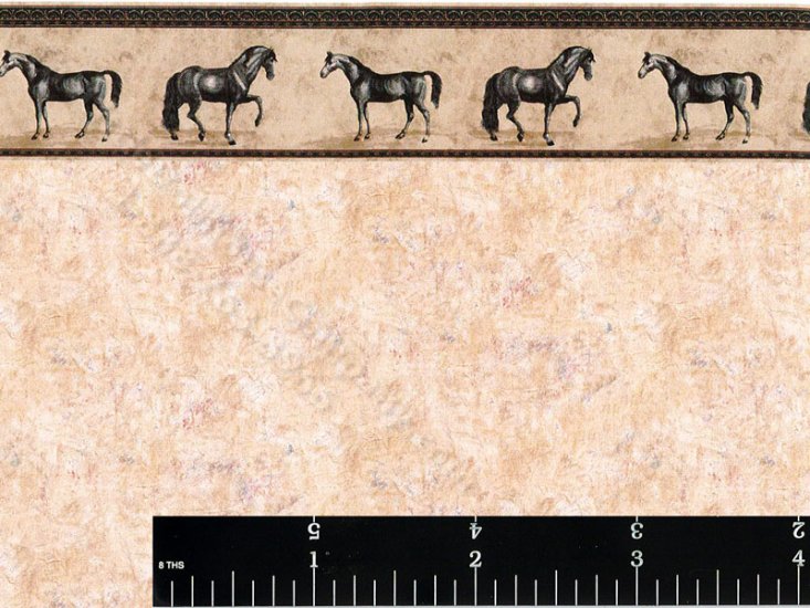 (image for) Beige Horse Pattern Miniature Wallpaper for Dollhouses