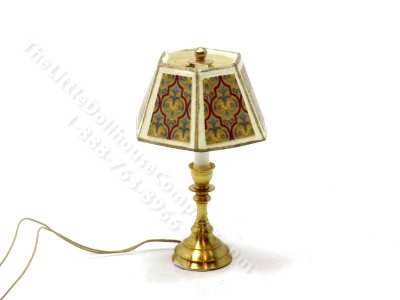 (image for) Miniature 12v Large Table Lamp for Dollhouses - Ogee