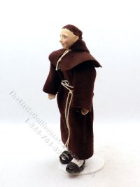 (image for) Miniature Handcrafted Vintage Medieval Monk Doll