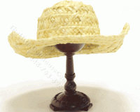 (image for) Miniature Round Straw Hat With Round Top