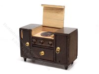 (image for) As-Is Old Fashioned Record Player Table for Dollhouses