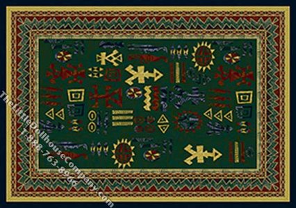(image for) Miniature Large Sized "Tribal" Rug for Dollhouses