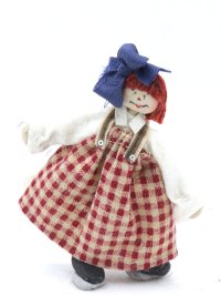 (image for) Miniature Handmade by Maureen Thomas Raggedy Ann Doll