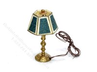 (image for) Miniature Brass Lamp with Green Shade