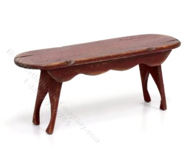 (image for) Vintage Miniature Rustic Bench for Dollhouses