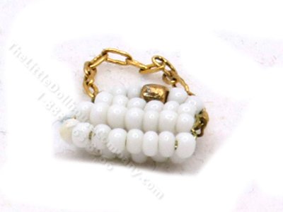 (image for) Miniature White Bead Handbag