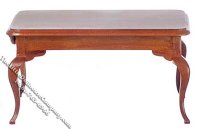 (image for) Miniature Walnut Dining Table for Dollhouses