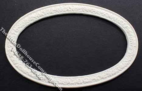 (image for) Dollhouse Scale Model Oval Frame Applique