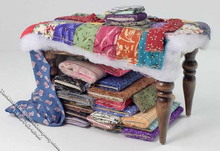 (image for) Miniature Quilting Work Table by Bette Jo Chudy for Dollhouses