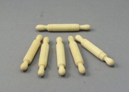 (image for) Dollhouse Miniature Wood Rolling Pin