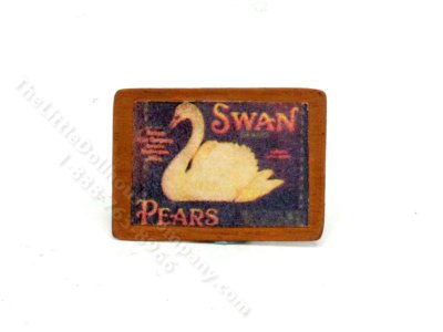 (image for) Miniature Handmade Swan Pears Sign for Dollhouses