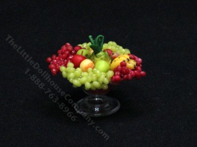 (image for) Miniature Glass Fruit Bowl for Dollhouses