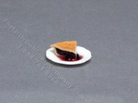 (image for) Miniature Slice of Pie on Plate for Dollhouses