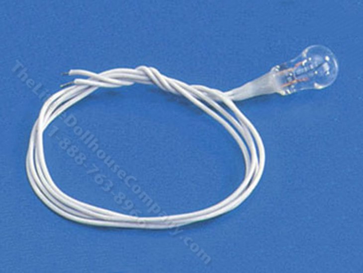 (image for) Dollhouse Scale Model Wired Clear 12v Pea Bulb