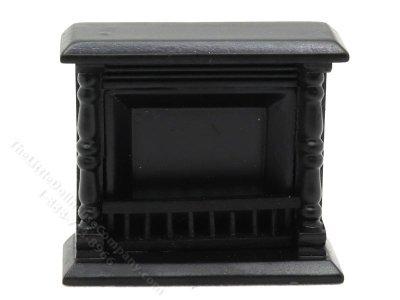 (image for) Half Scale Carved Black Fireplace