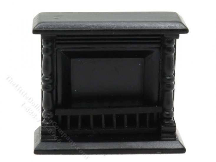 (image for) Half Scale Carved Black Fireplace