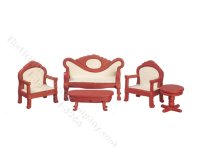 (image for) 1:24 Scale Victorian 5 Piece Living Room Set