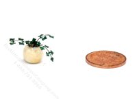 (image for) Handmade Miniature 1/4 Scale Ivy Plant in Cream Vase