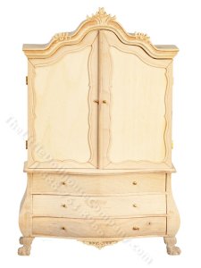 (image for) Miniature Unfinished Dutch Baby Cabinet for Dollhouses