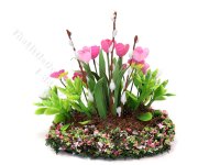 (image for) Miniature Tulips and Pansies in Soil by Mini Creations by Judy