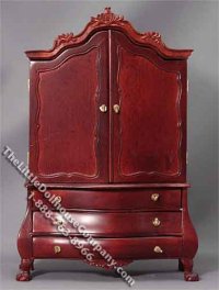 (image for) Miniature Mahogany Dutch Baby Cabinet for Dollhouses