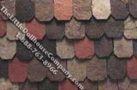 (image for) Dollhouse Scale Model Hand Split Black Slate Shingles 100/pk