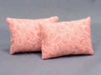 (image for) Miniature Pair of Rectangular Floral Pillows for Dollhouses