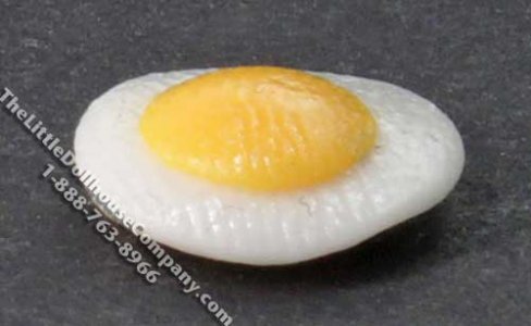 (image for) Miniature Single Fried Egg for Dollhouses