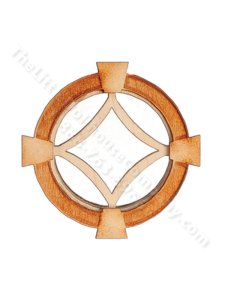 (image for) Miniature Round Star Pattern Keystone Window For Dollhouses