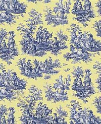 (image for) Toile de Jouy Pattern Miniature Wallpaper for Dollhouses