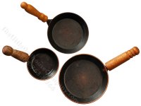 (image for) Miniature Set of 3 Frying Pans for Dollhouses